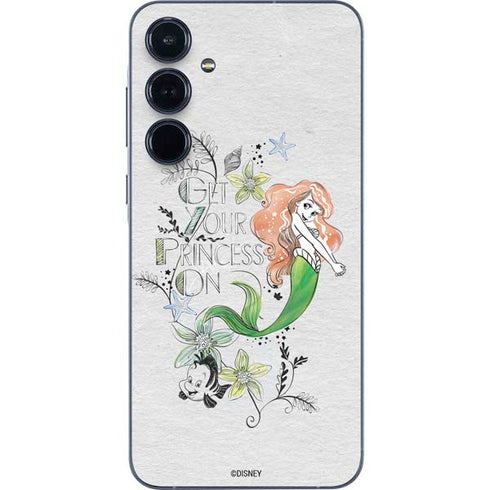 Disney The Little Mermaid Ariel and Flounder Art Galaxy A36 5G Skin